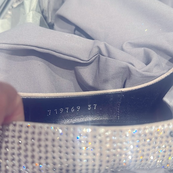 Authentic Balenciaga Rhinestones Embellished Pointed-Toe Pumps size 37 - Picture 8 of 13